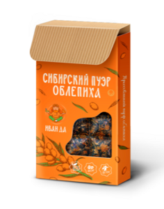 Сибирский пуэр Облепиха Плиточный 96 гр ИванДа